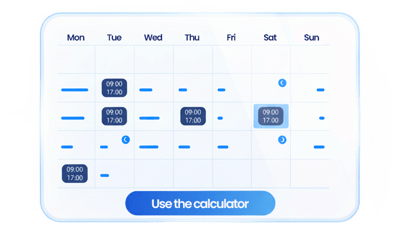 Monthly timesheet calculator illustration