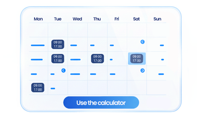 Monthly timesheet calculator illustration