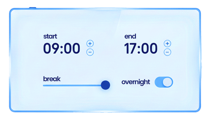Daily time clock calculator illustration