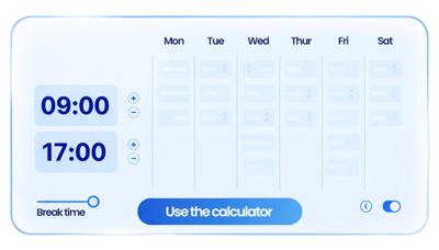 Weekly timesheet calculator illustration