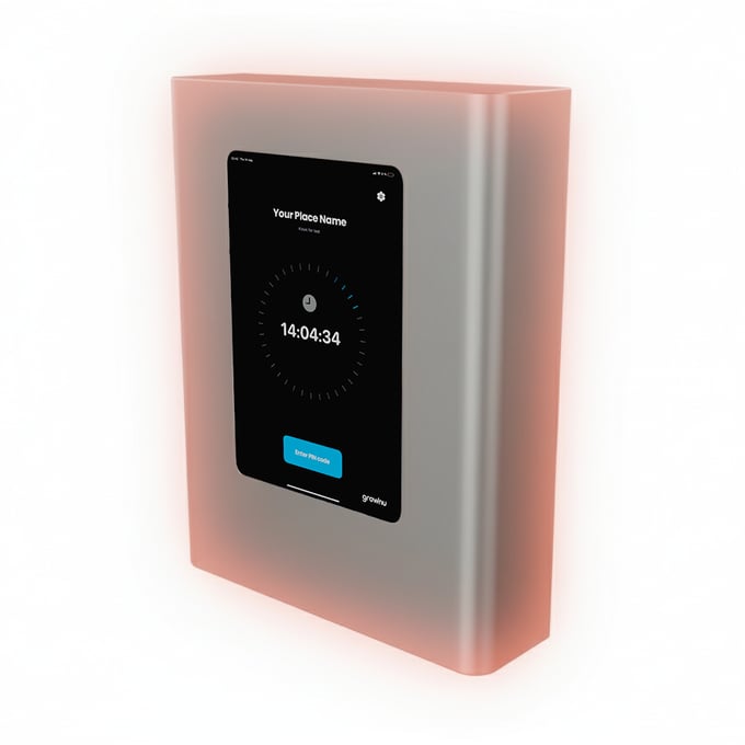Outdoor time clock terminal built for hot, dusty environments (up to +60°C)
