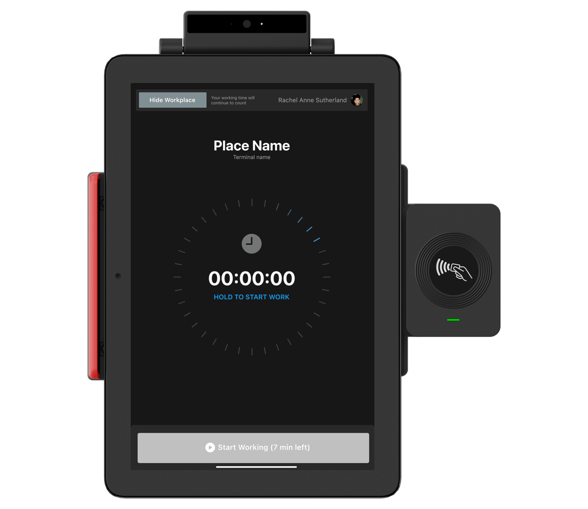 Shift-based clock-in restrictions on an RFID time clock terminal