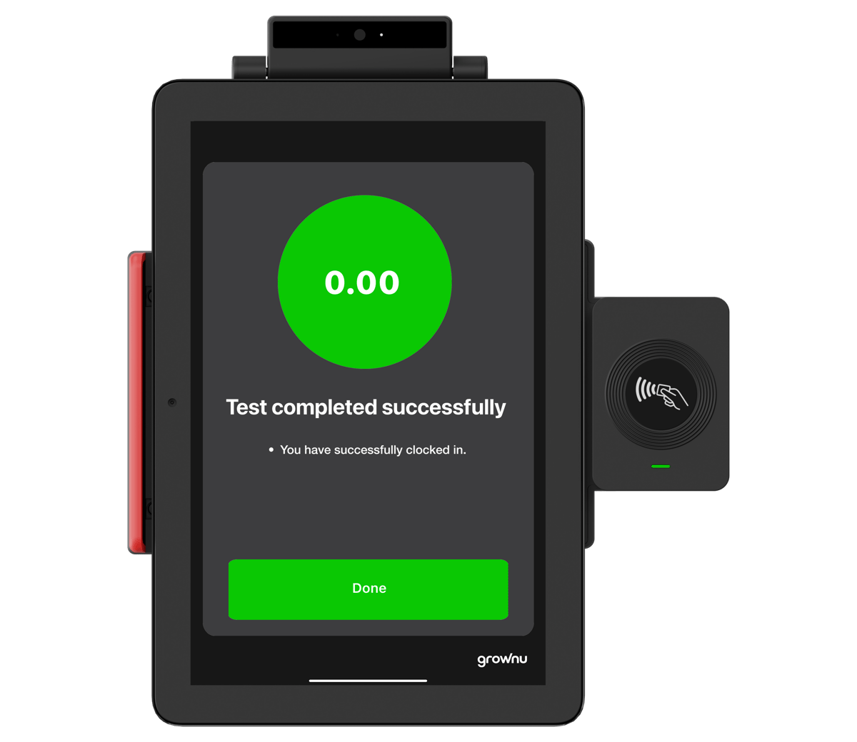 Successful breathalyzer test and approved work session